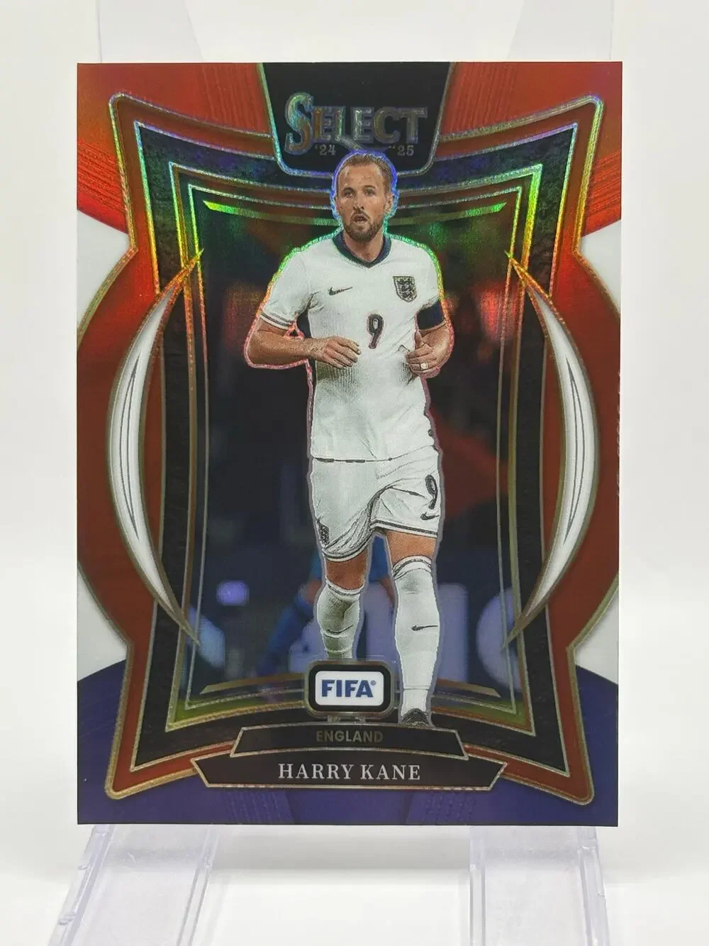 2024-25 Panini Select FIFA Harry Kane Terrace Red White Blue Refractor England